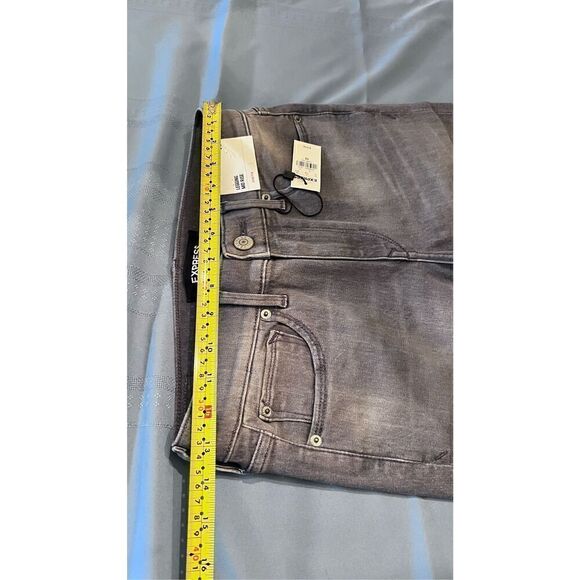 EXPRESS ANKLE JEAN LEGGINGS MID RISE SKINNY GRAY SZ 4 NEW ($79) - Picture 7 of 13
